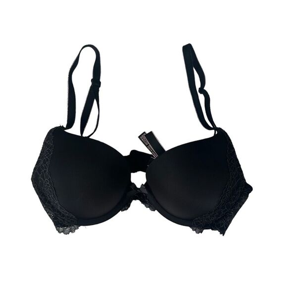 Victoria’s Secret Dream Angels Lace Push Up Black Bra size 32C - Picture 3 of 12